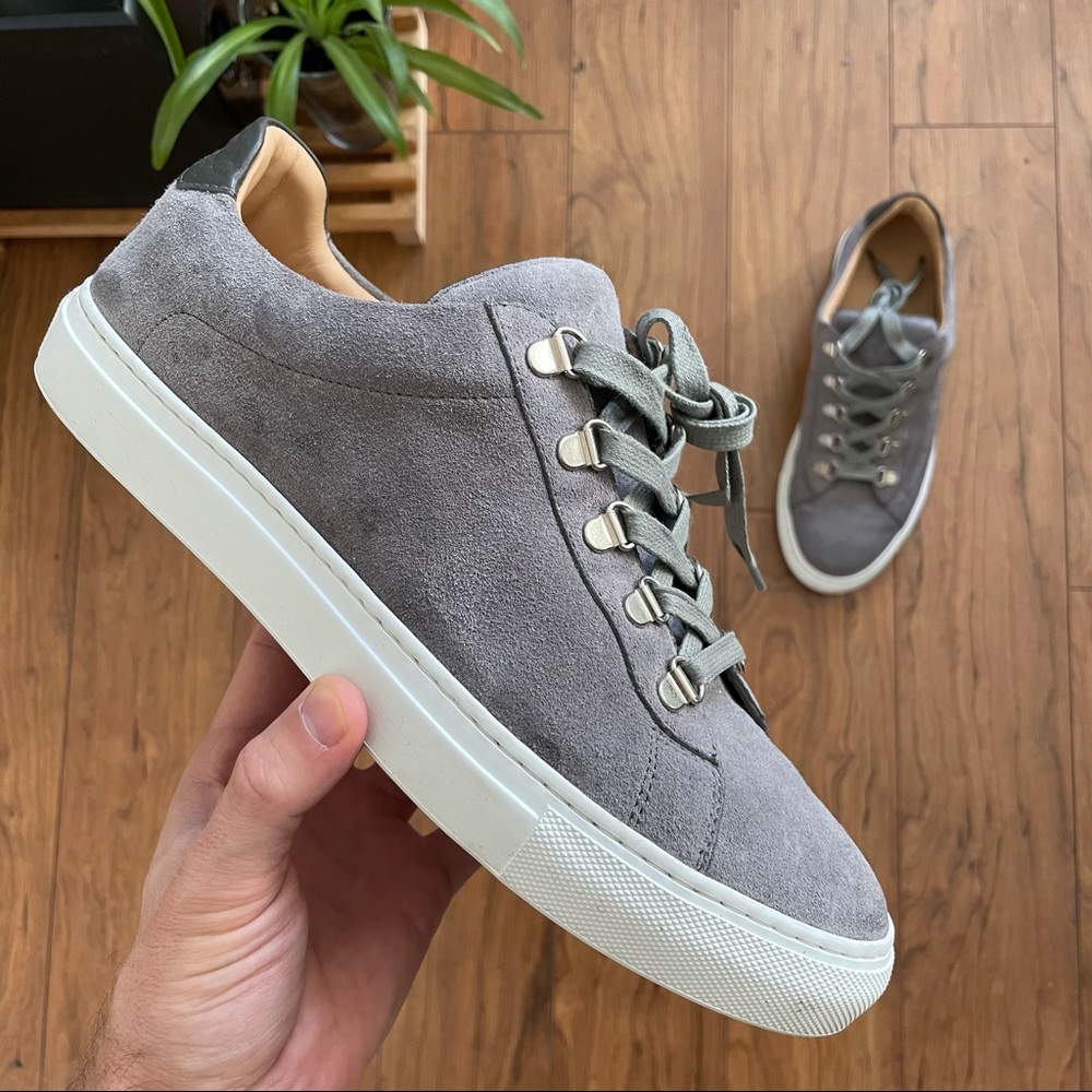 🔹 Koio grey suede shoes